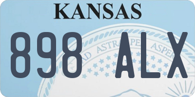 KS license plate 898ALX