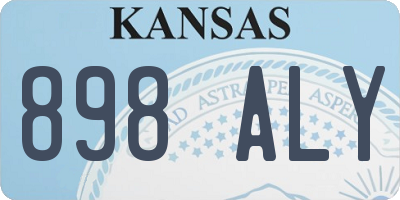 KS license plate 898ALY