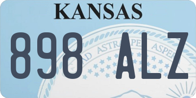 KS license plate 898ALZ