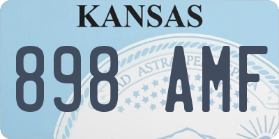 KS license plate 898AMF