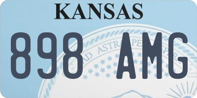 KS license plate 898AMG