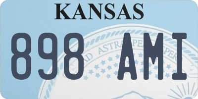 KS license plate 898AMI