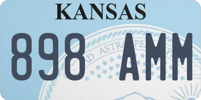 KS license plate 898AMM