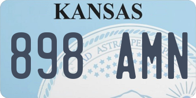 KS license plate 898AMN