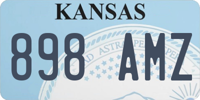 KS license plate 898AMZ