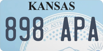 KS license plate 898APA
