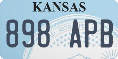 KS license plate 898APB