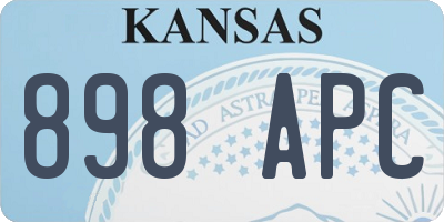 KS license plate 898APC