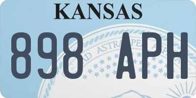 KS license plate 898APH