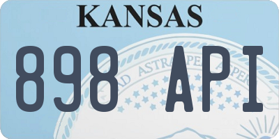 KS license plate 898API