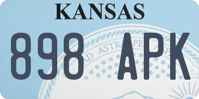 KS license plate 898APK