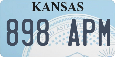 KS license plate 898APM