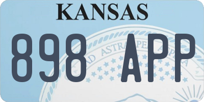 KS license plate 898APP