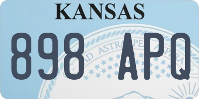 KS license plate 898APQ