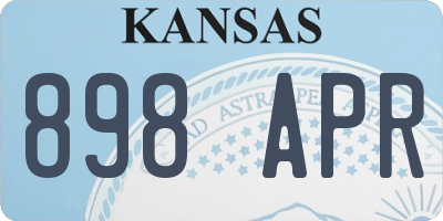 KS license plate 898APR