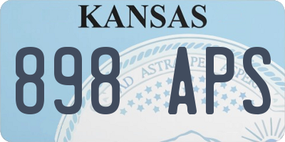 KS license plate 898APS