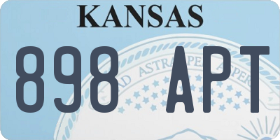 KS license plate 898APT