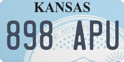 KS license plate 898APU