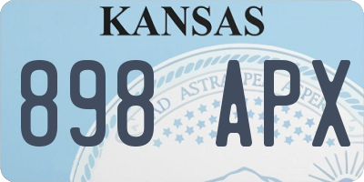 KS license plate 898APX
