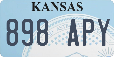KS license plate 898APY