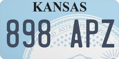 KS license plate 898APZ