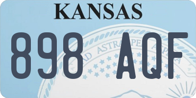 KS license plate 898AQF