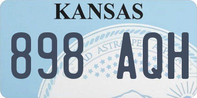 KS license plate 898AQH