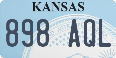 KS license plate 898AQL