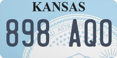 KS license plate 898AQO