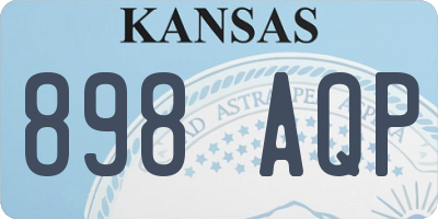 KS license plate 898AQP