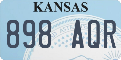 KS license plate 898AQR