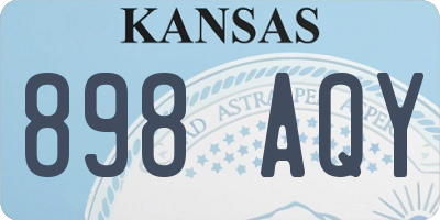 KS license plate 898AQY