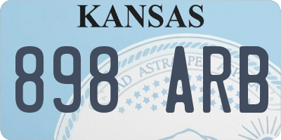KS license plate 898ARB