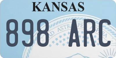 KS license plate 898ARC