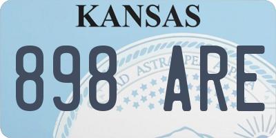 KS license plate 898ARE