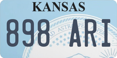 KS license plate 898ARI
