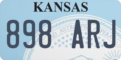 KS license plate 898ARJ