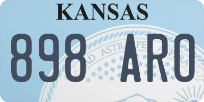 KS license plate 898ARO