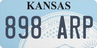 KS license plate 898ARP