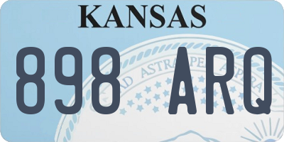 KS license plate 898ARQ
