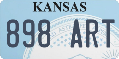 KS license plate 898ART