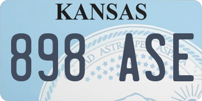 KS license plate 898ASE