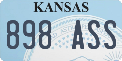 KS license plate 898ASS