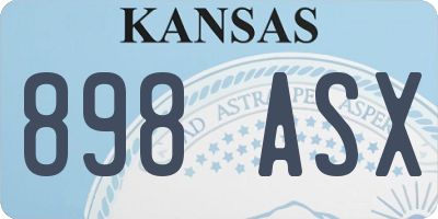 KS license plate 898ASX