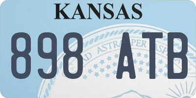 KS license plate 898ATB