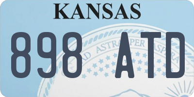 KS license plate 898ATD