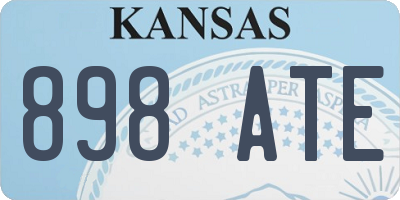 KS license plate 898ATE
