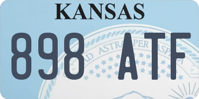 KS license plate 898ATF