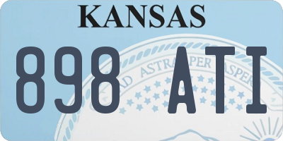 KS license plate 898ATI