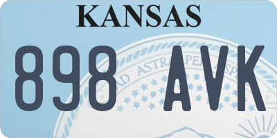 KS license plate 898AVK